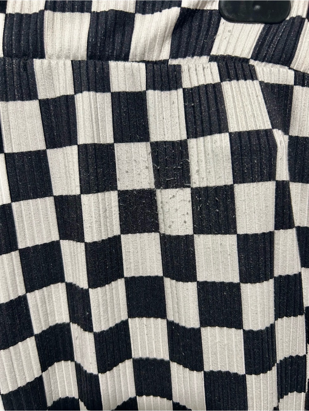 Dressed in Lala Lex Ribbed Checkerboard Two-Piece Set Black White Small - Picture 11 of 11
